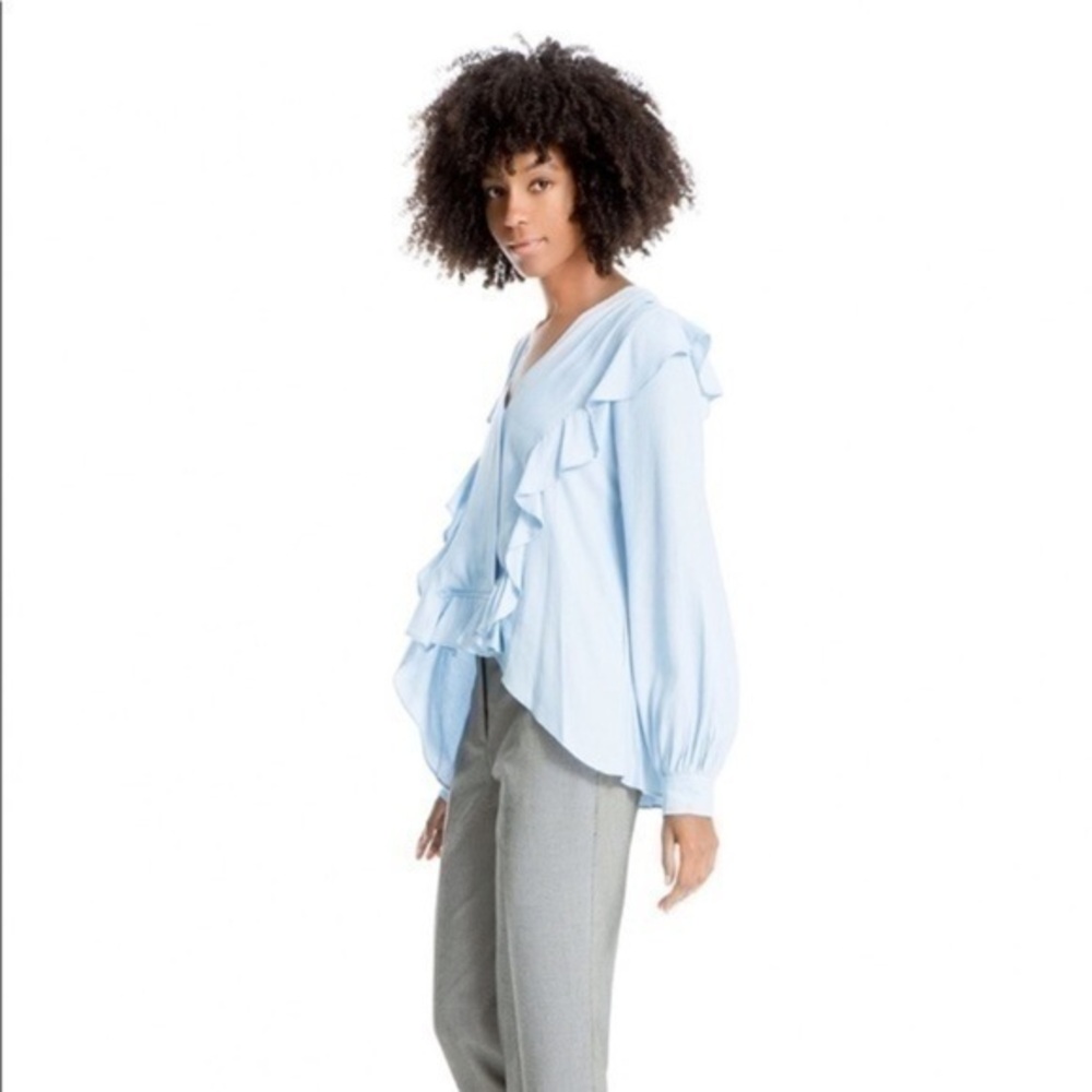 Women’s Max Studio Ruffle-Trip Top